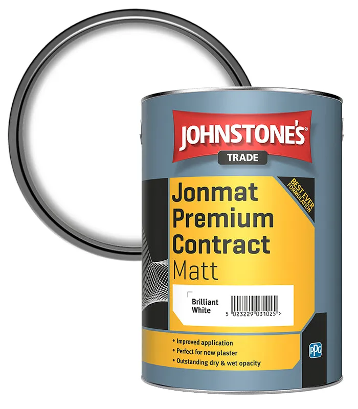 Johnstone's Trade Jonmat Premium Contract Matt Paint - Brilliant White