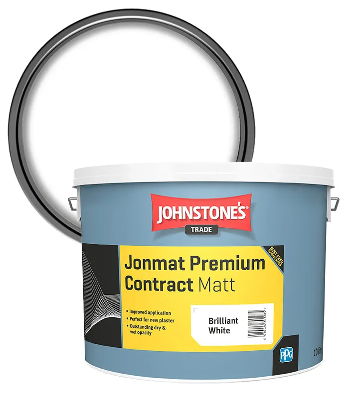 Johnstone's Trade Jonmat Premium Contract Matt Paint - Brilliant White