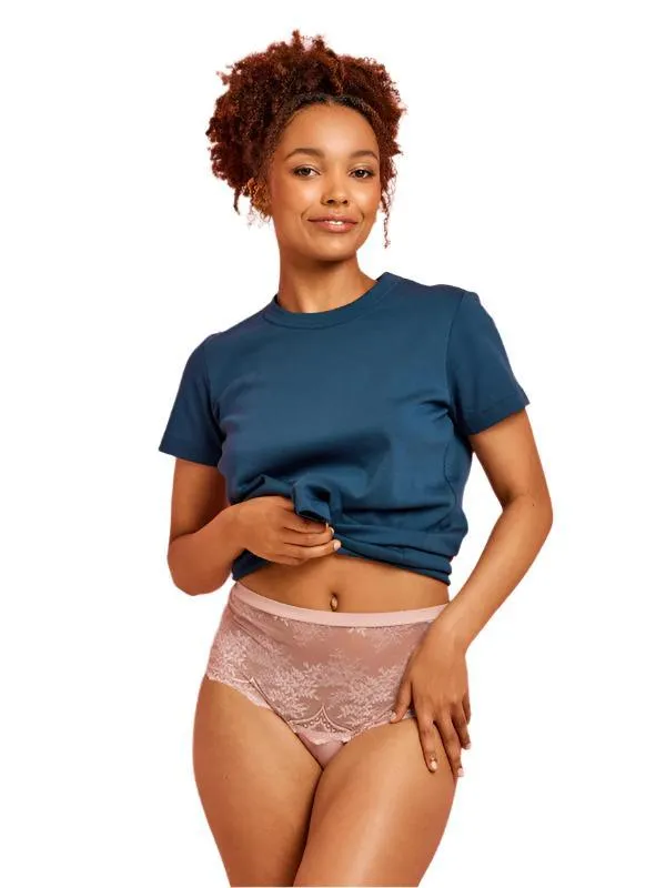 Kayser Recycled Microfibre & Recycled Lace Full Brief - Blush