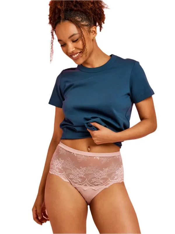 Kayser Recycled Microfibre & Recycled Lace Full Brief - Blush