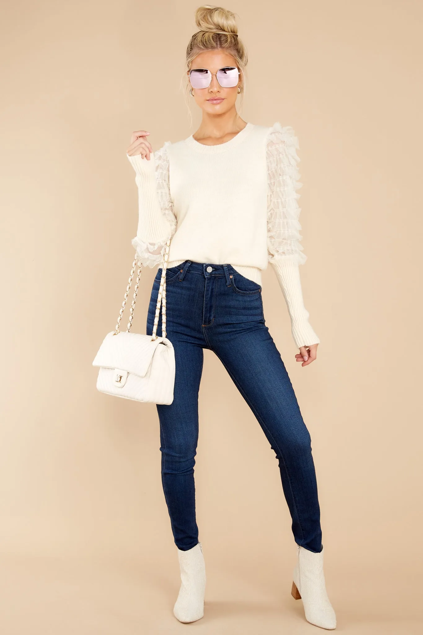 Keep It Fancy Ivory Sweater