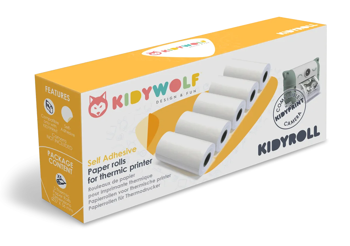 Kidywolf Kidyroll 5 Self-adhesive Rolls For Kidyprint