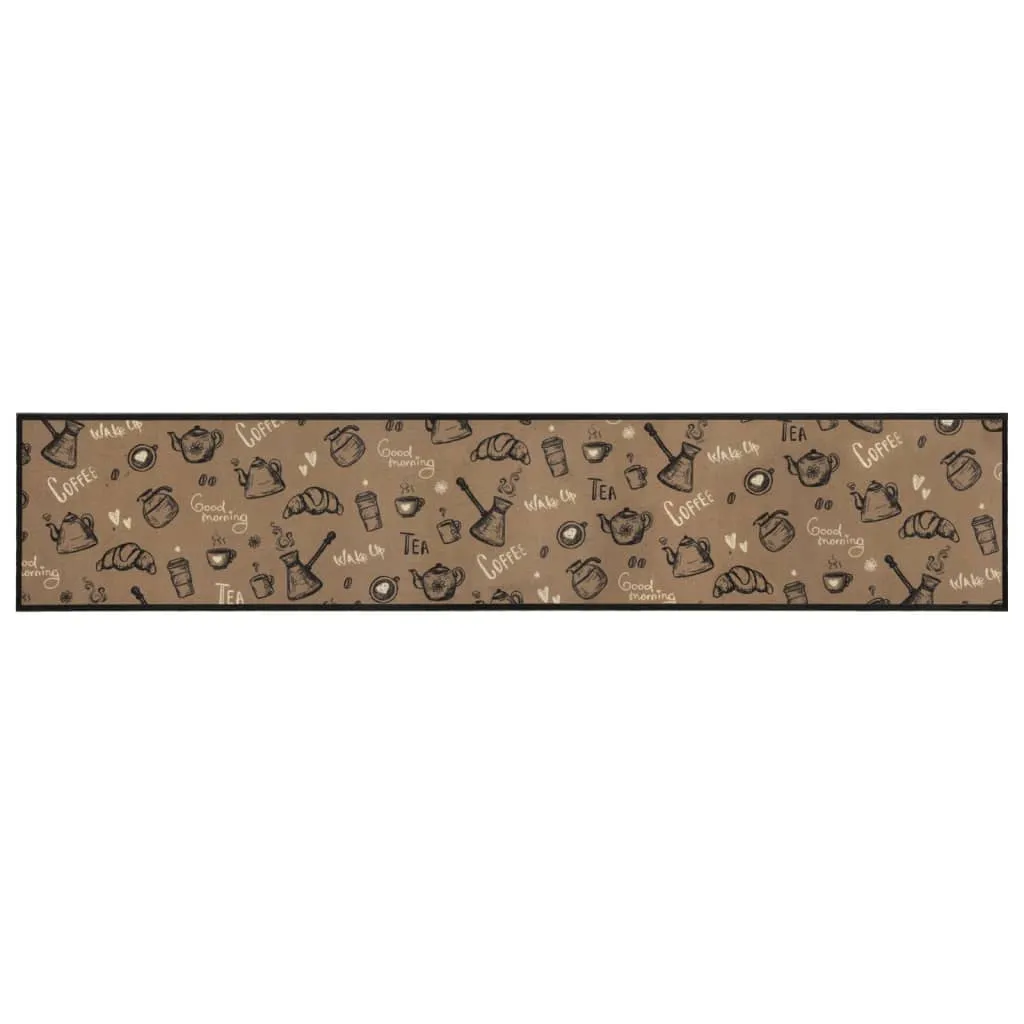 Kitchen Rug Washable Morning Brown 60x300 cm Velvet