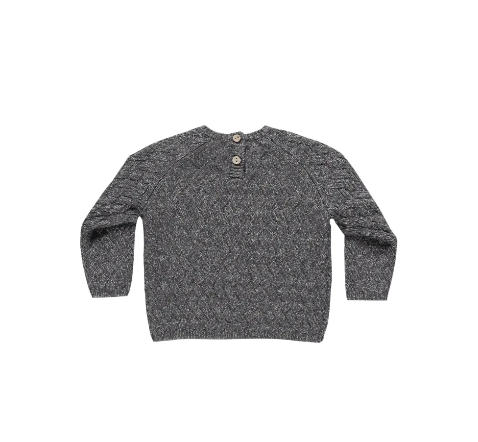 Knit Sweater || Heathered Indigo