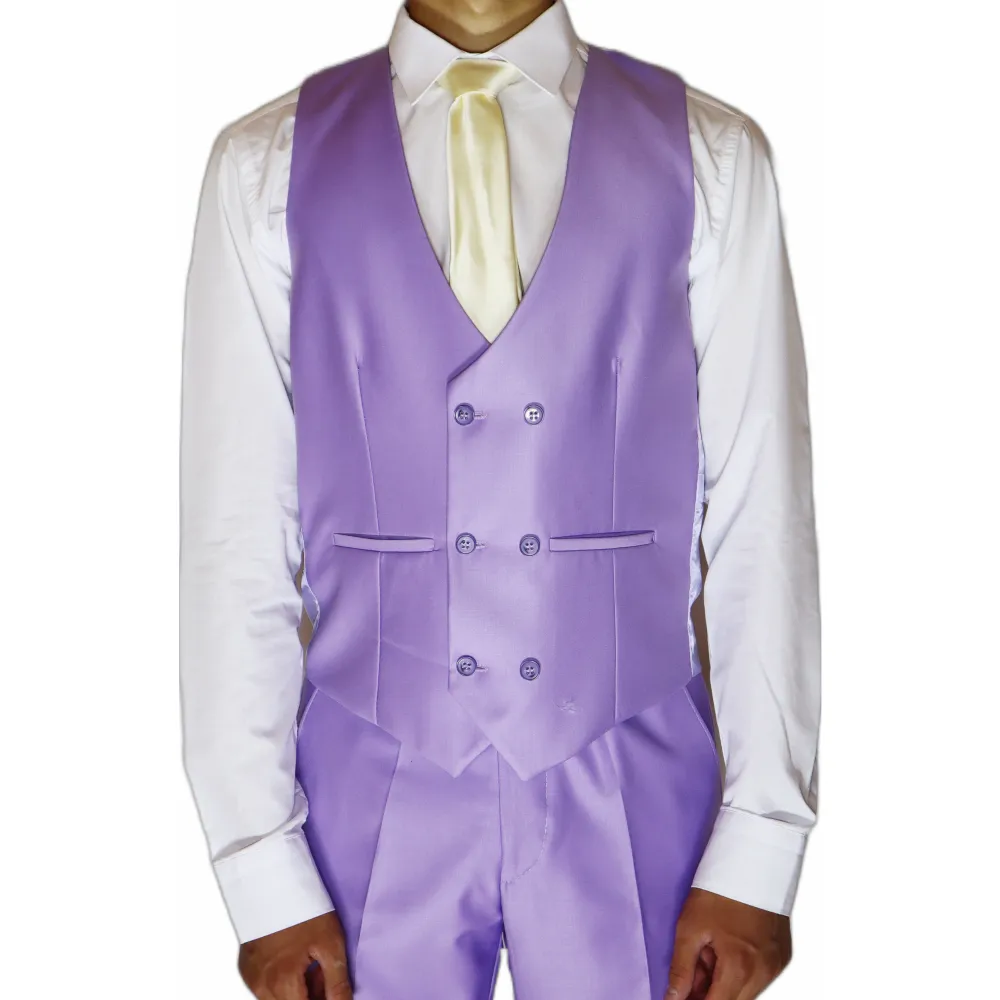 Lavender Avanti Milano Peak Lapel Three Piece Suit