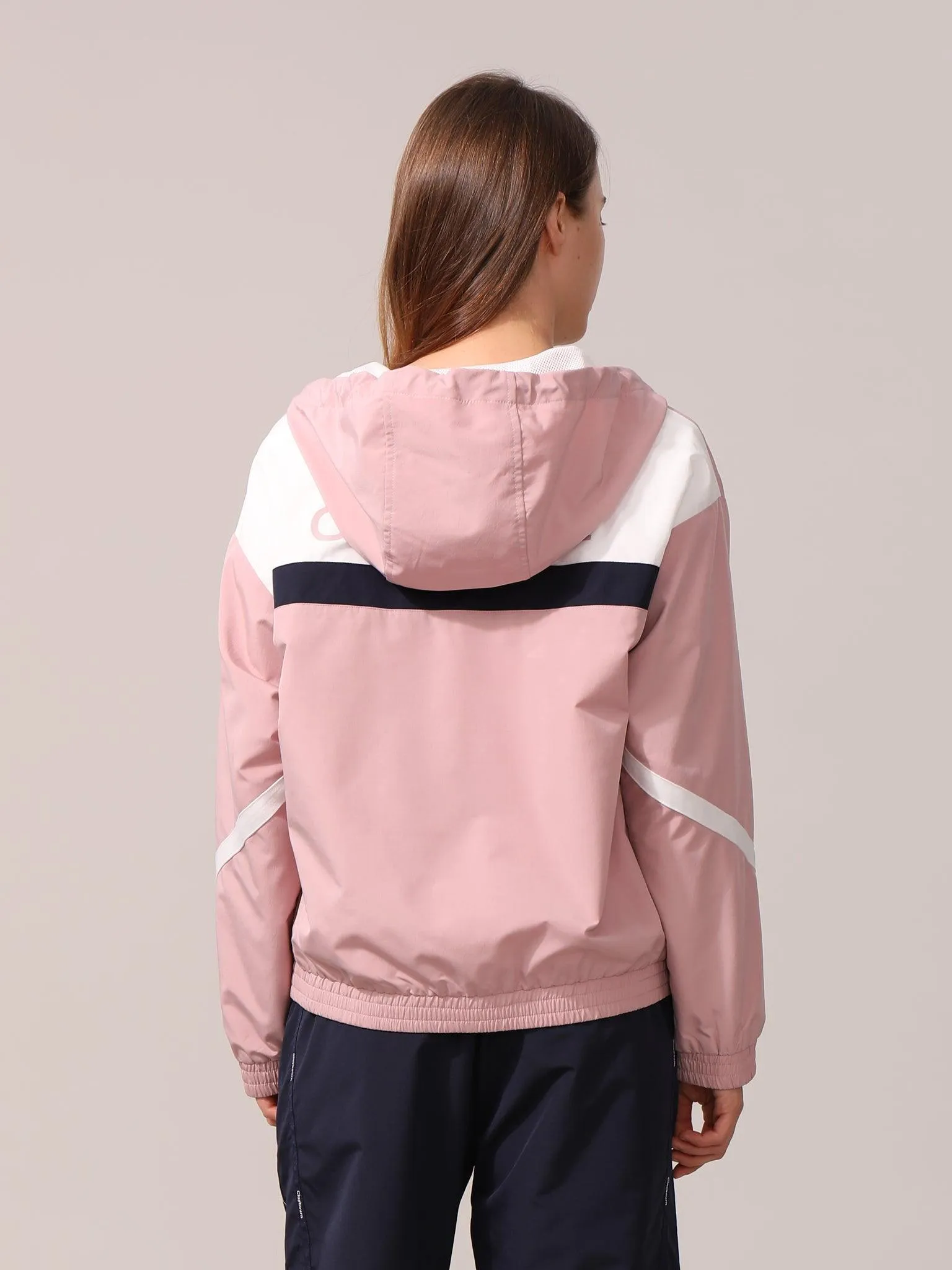 Leisure Colour Block Hooded Jacket