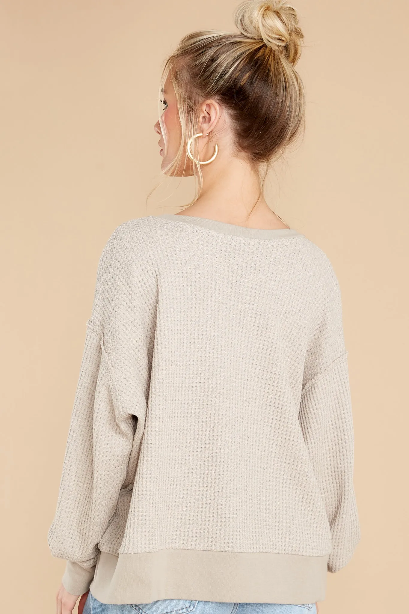 Let Her Be Cozy Taupe Top