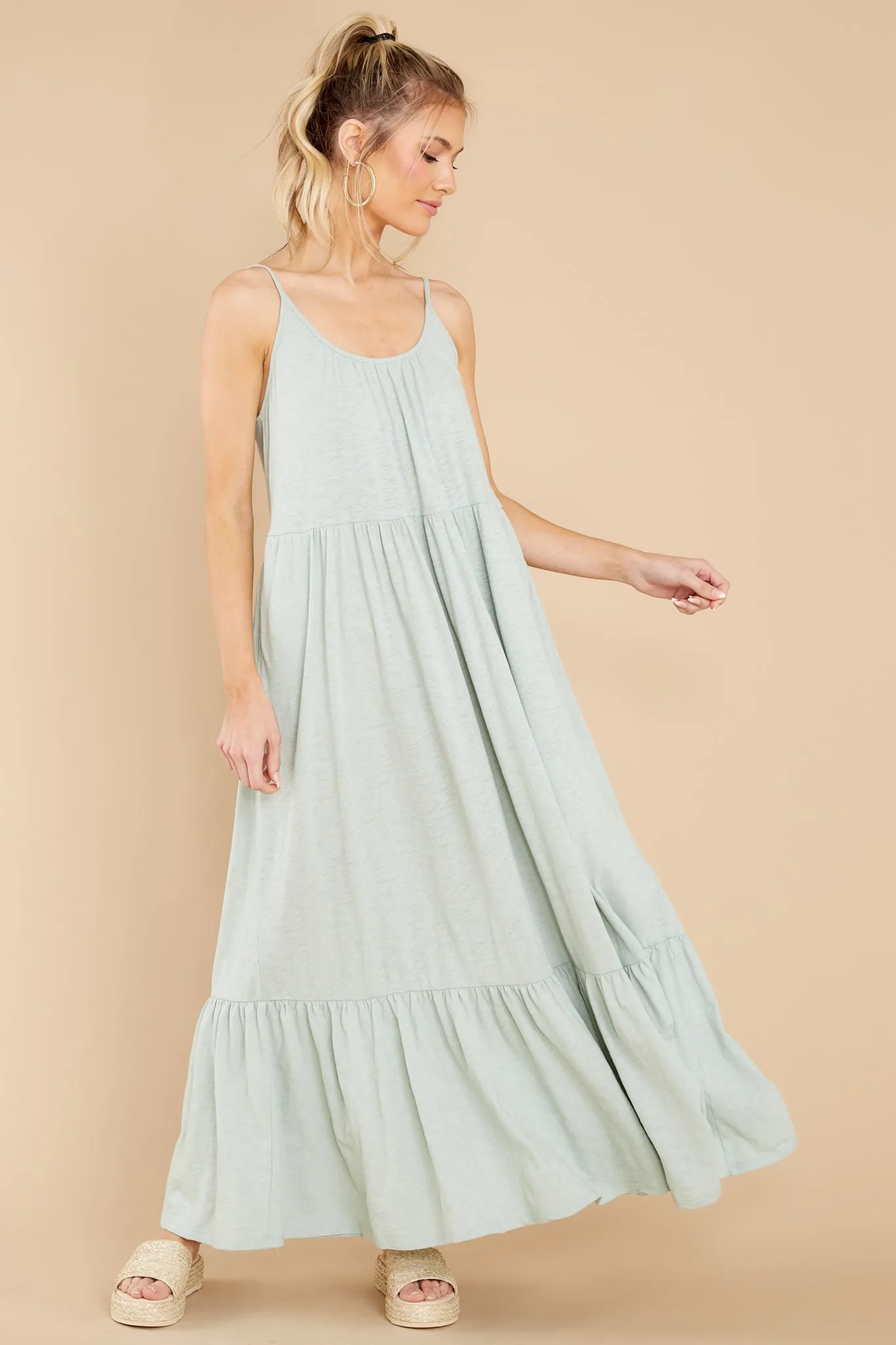 Lido Slub Seaglass Maxi Dress