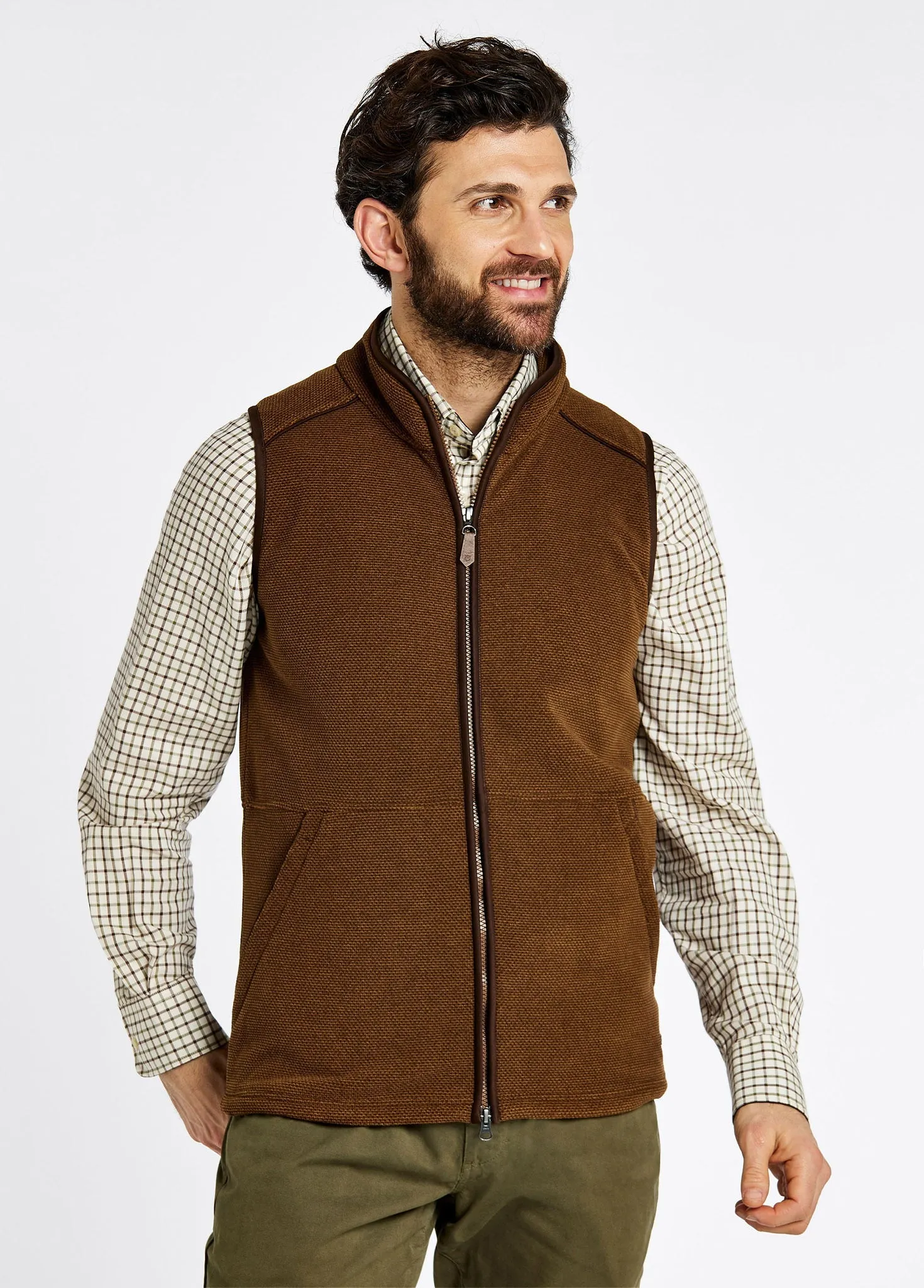 Lifford Men's Fleece Vest - Walnut