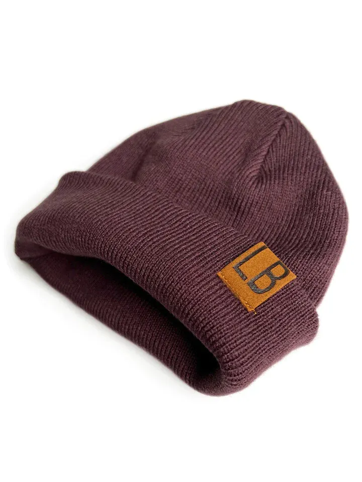 Little Bipsy Knit Beanie - Black Cherry