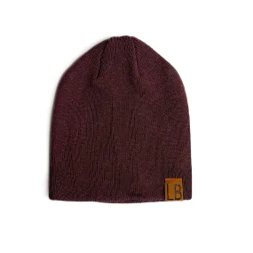 Little Bipsy Knit Beanie - Black Cherry