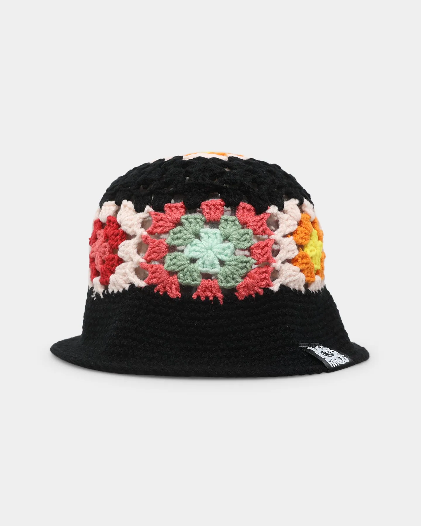 Loiter Crochet Bucket Hat Black/Multi-Coloured