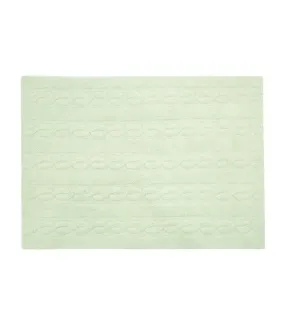 Lorena Canals Braids Soft Mint Washable Rug