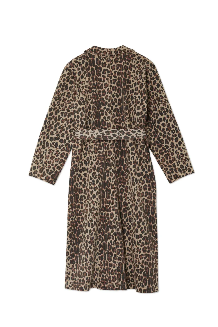 Lucia Leopard Denim 55 Coat