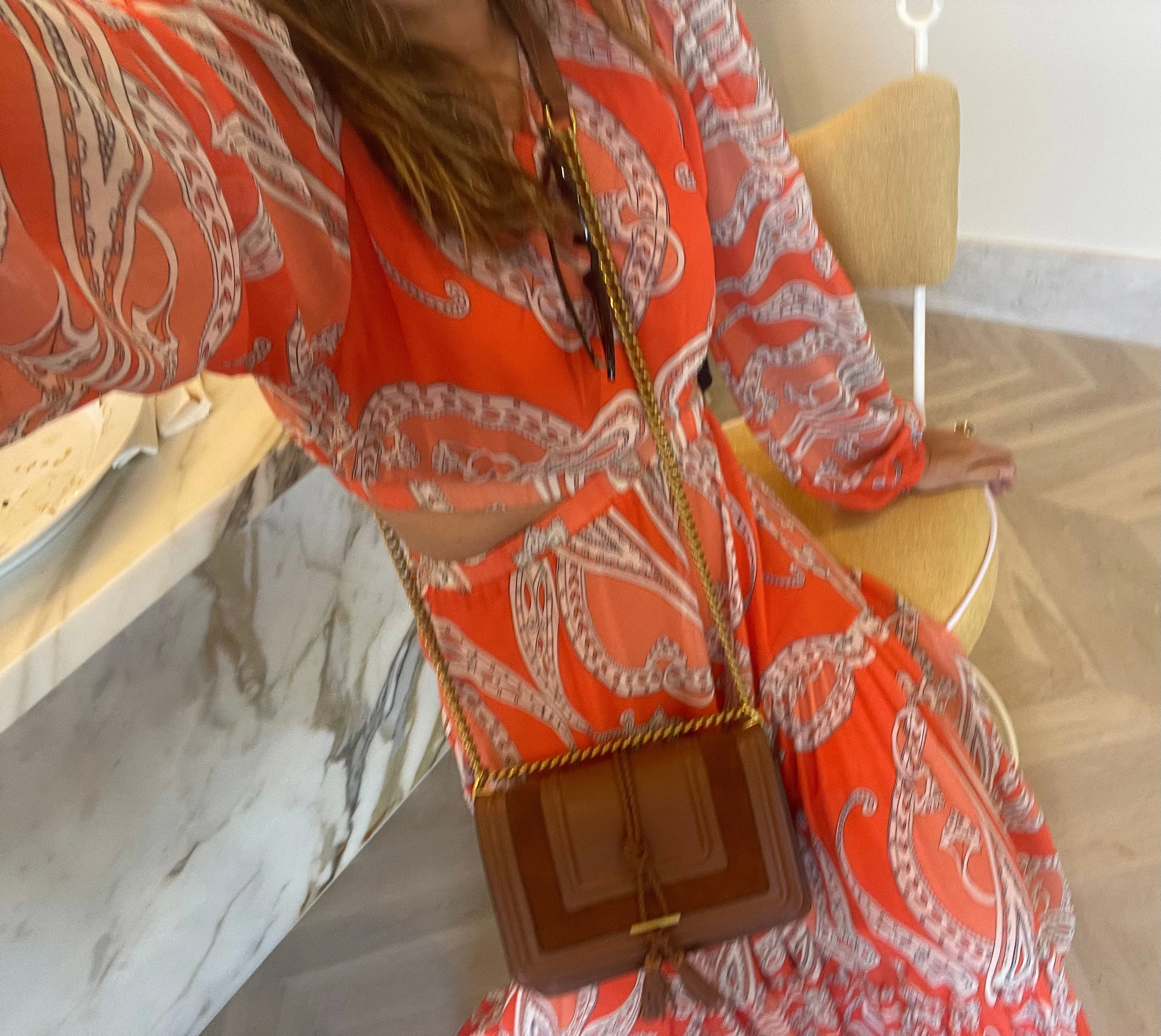 Marrakesh Sunset Orange Paisley Dress