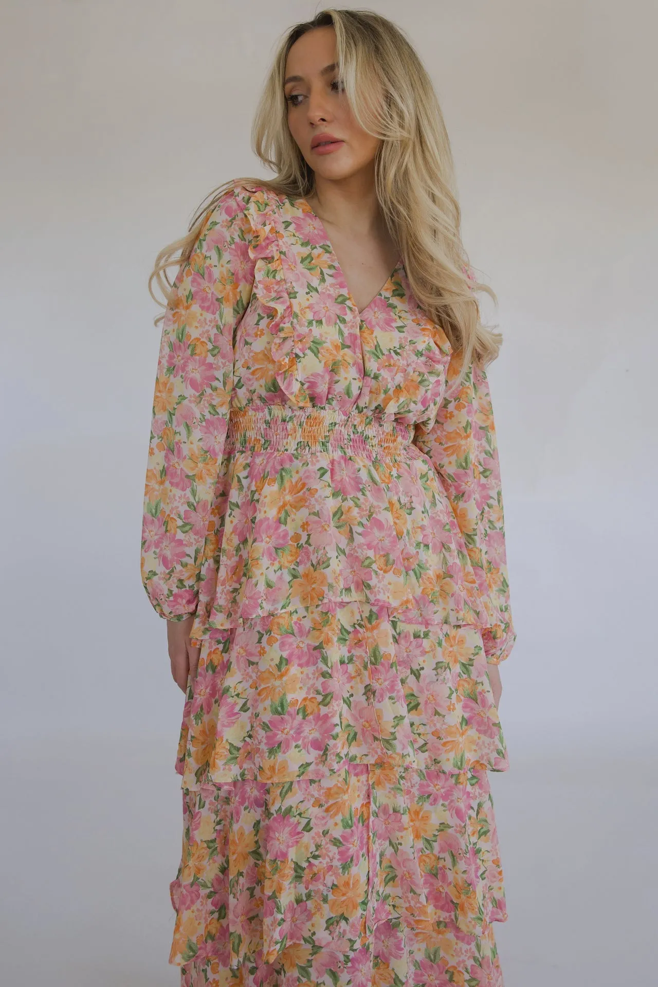 Matilde Floral Ruffle Maxi Dress