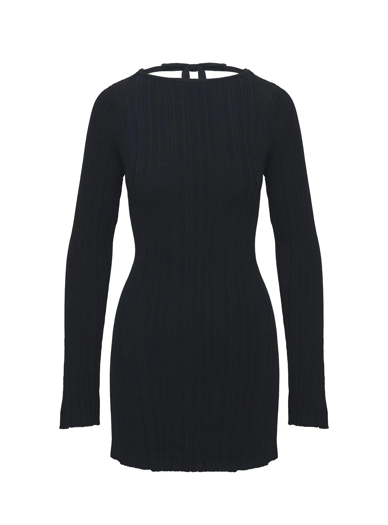 Mayok Long Sleeve Mini Dress Black