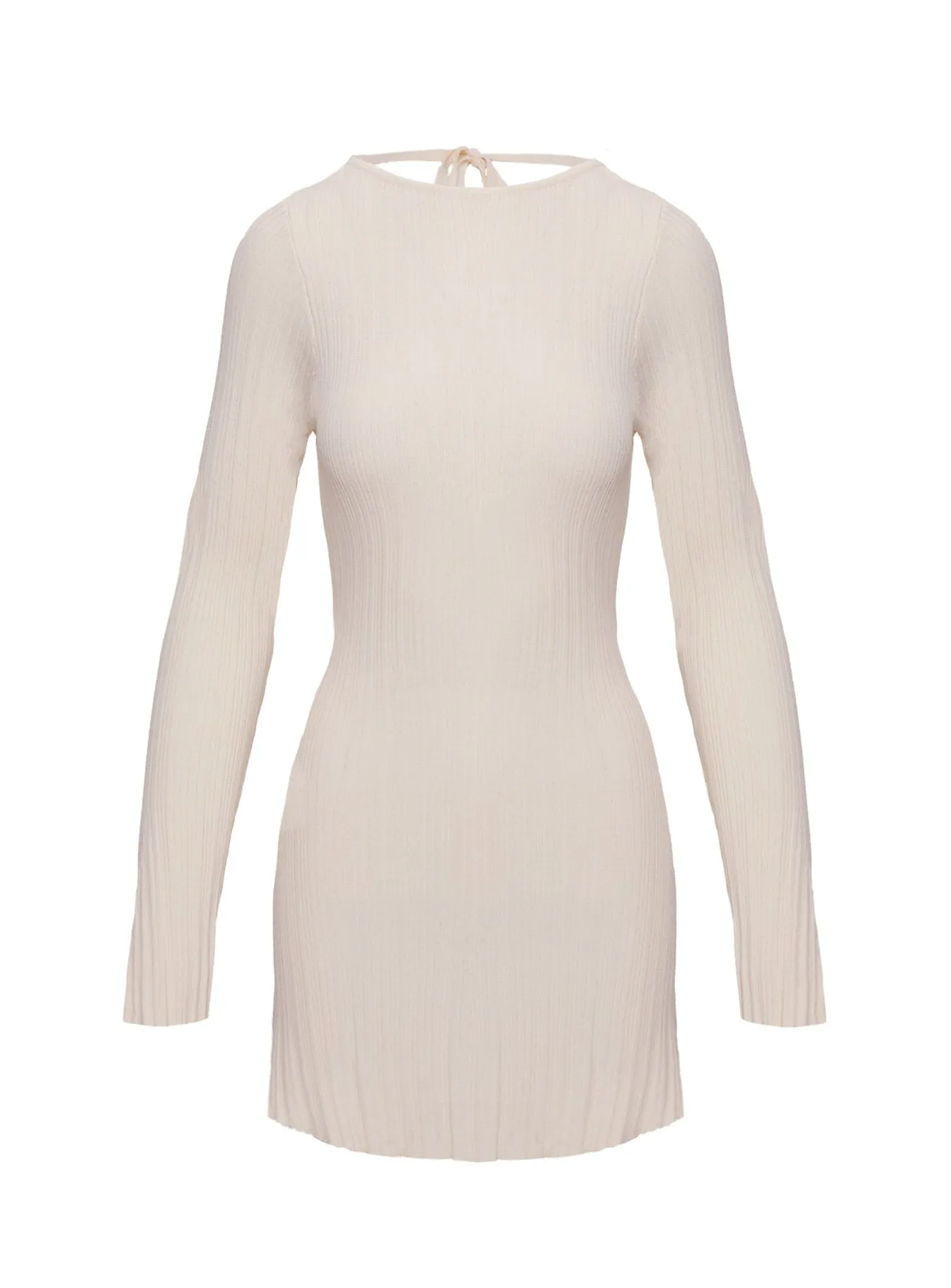 Mayok Long Sleeve Mini Dress Cream