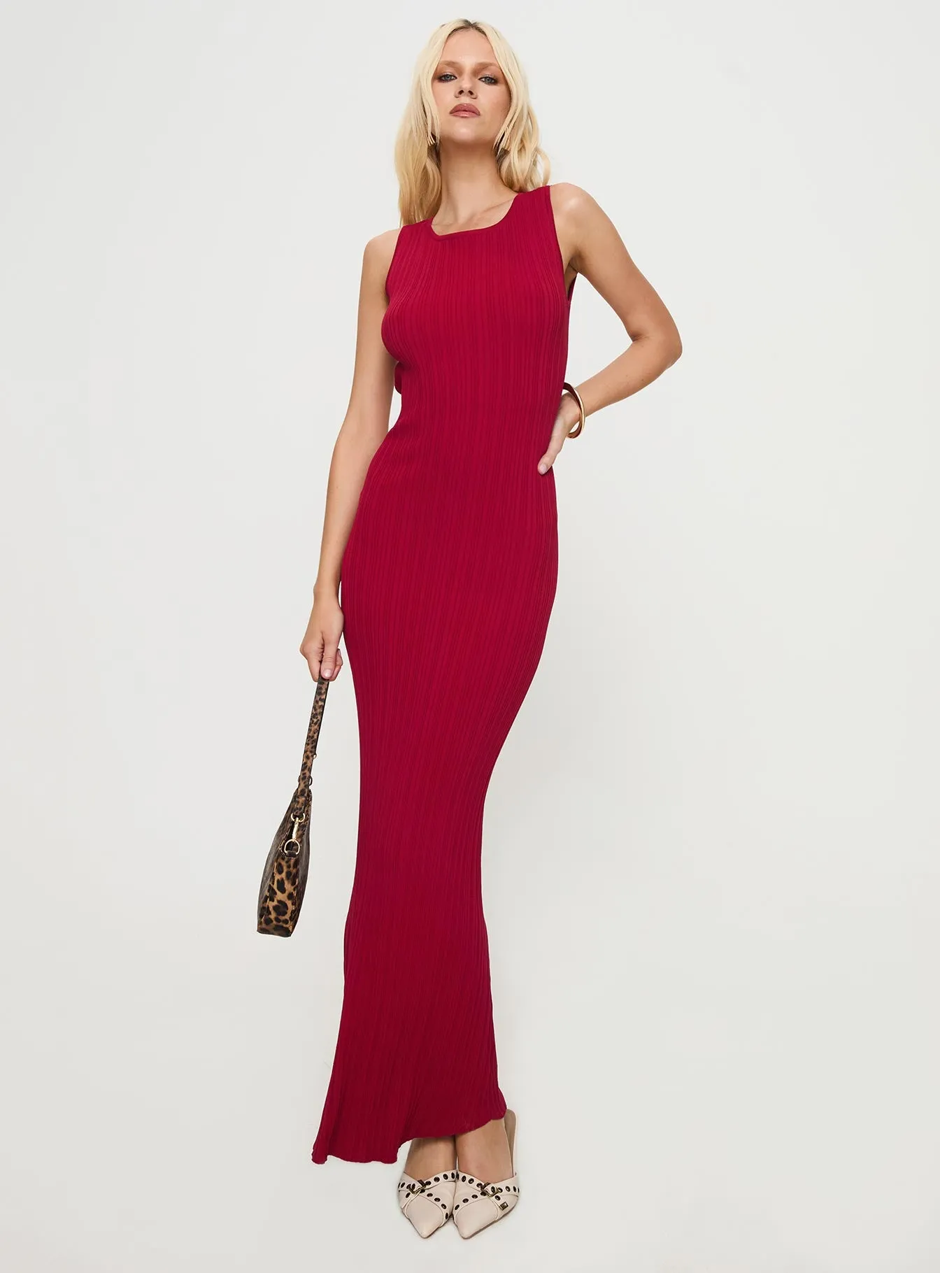 Mayok Maxi Dress Burgundy