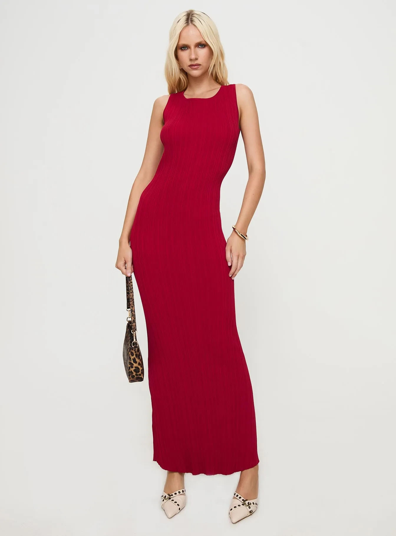 Mayok Maxi Dress Burgundy