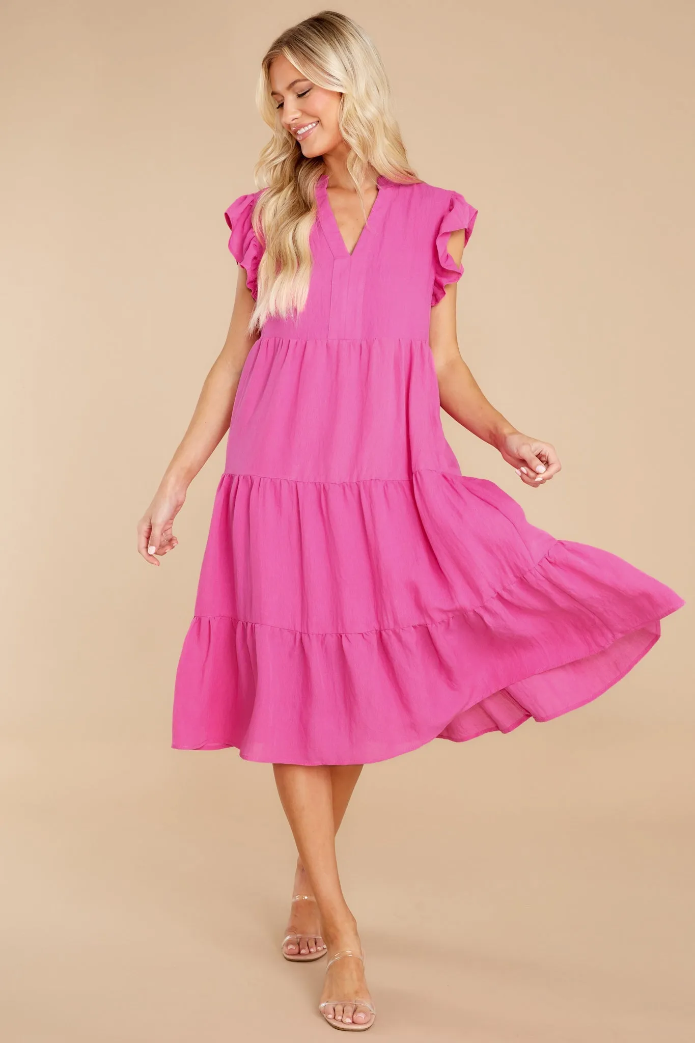 Meaningful Ways Fuchsia Midi Dress