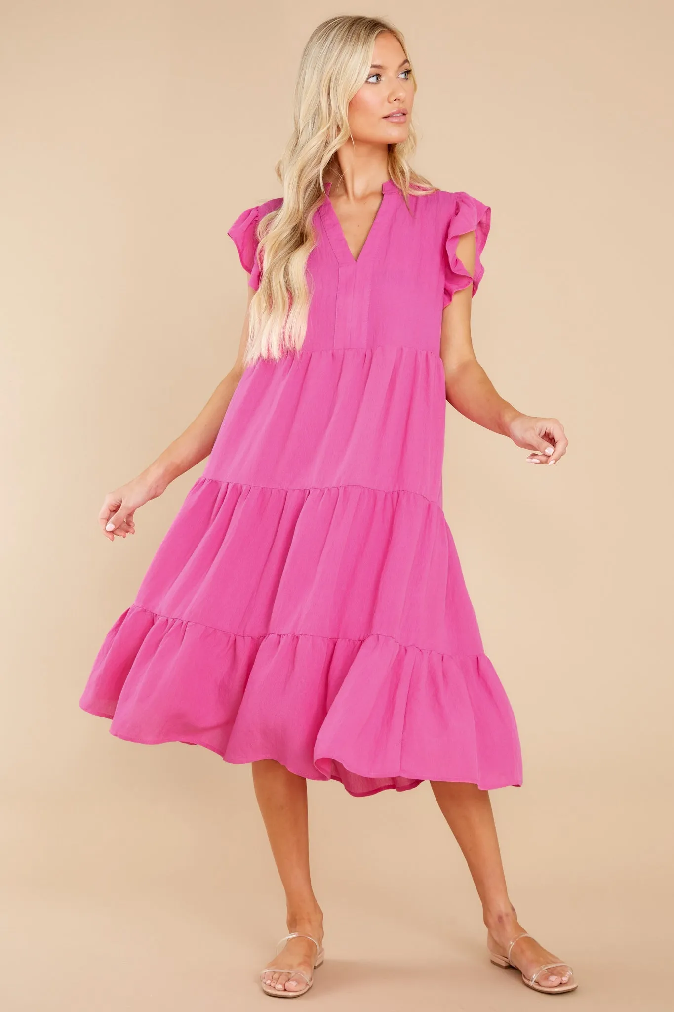 Meaningful Ways Fuchsia Midi Dress