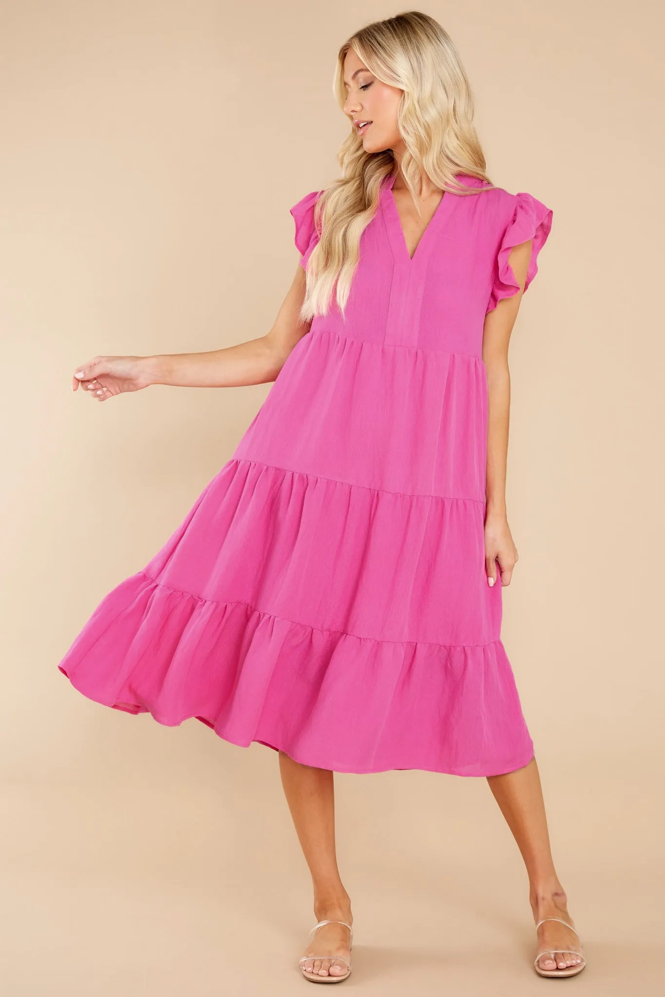 Meaningful Ways Fuchsia Midi Dress