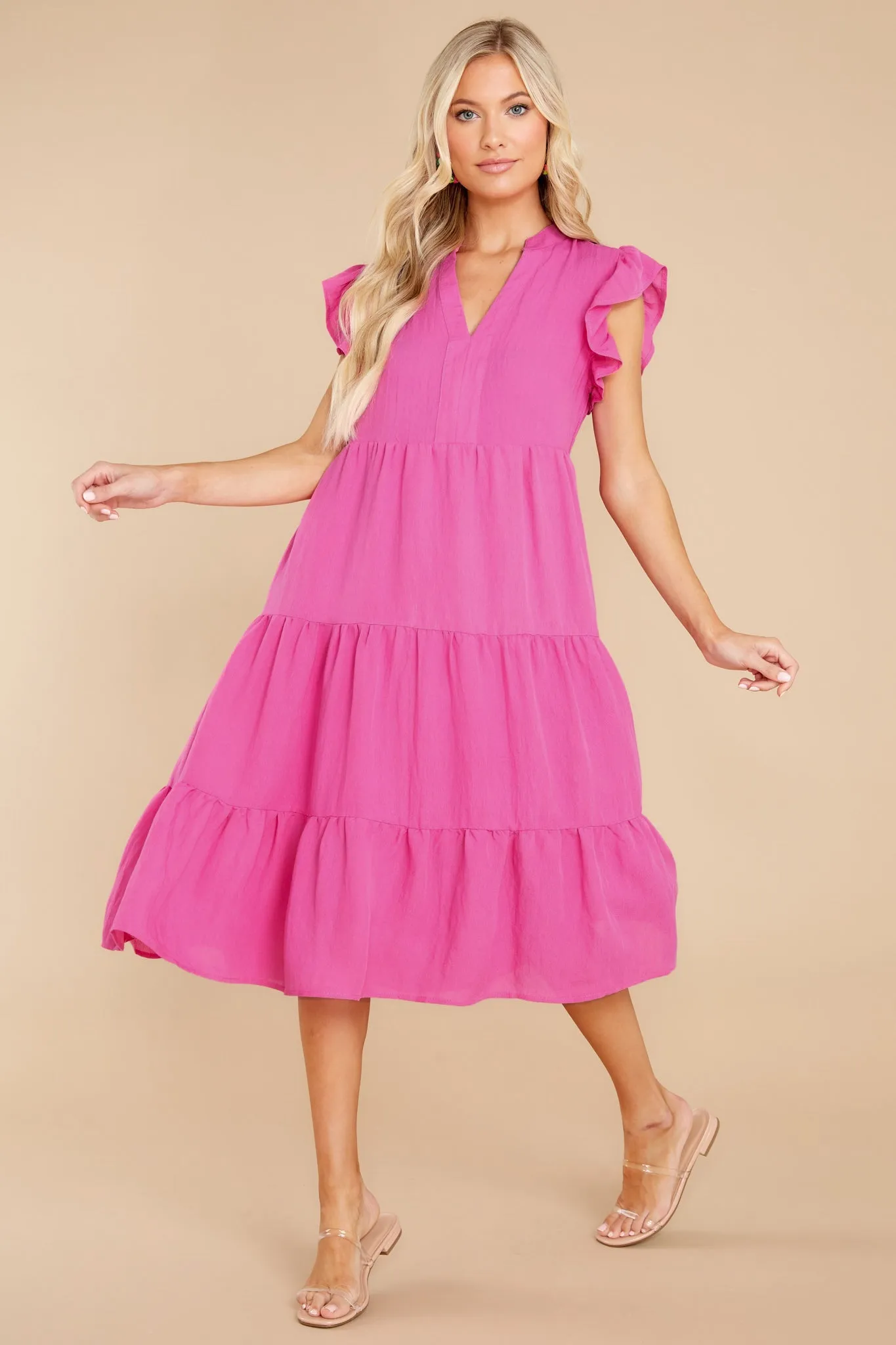 Meaningful Ways Fuchsia Midi Dress