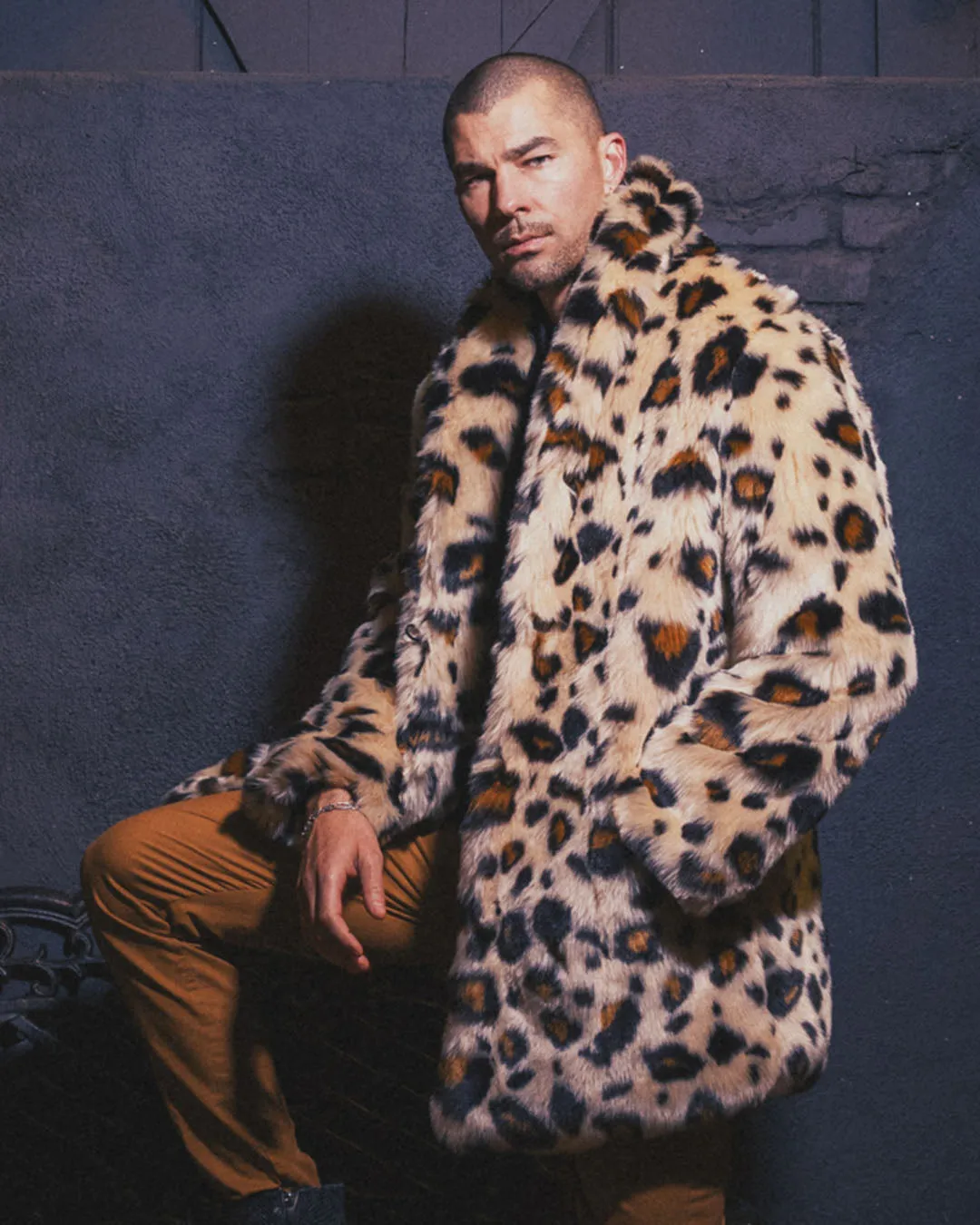 Men's Faux Fur Coat | Sinai Leopard