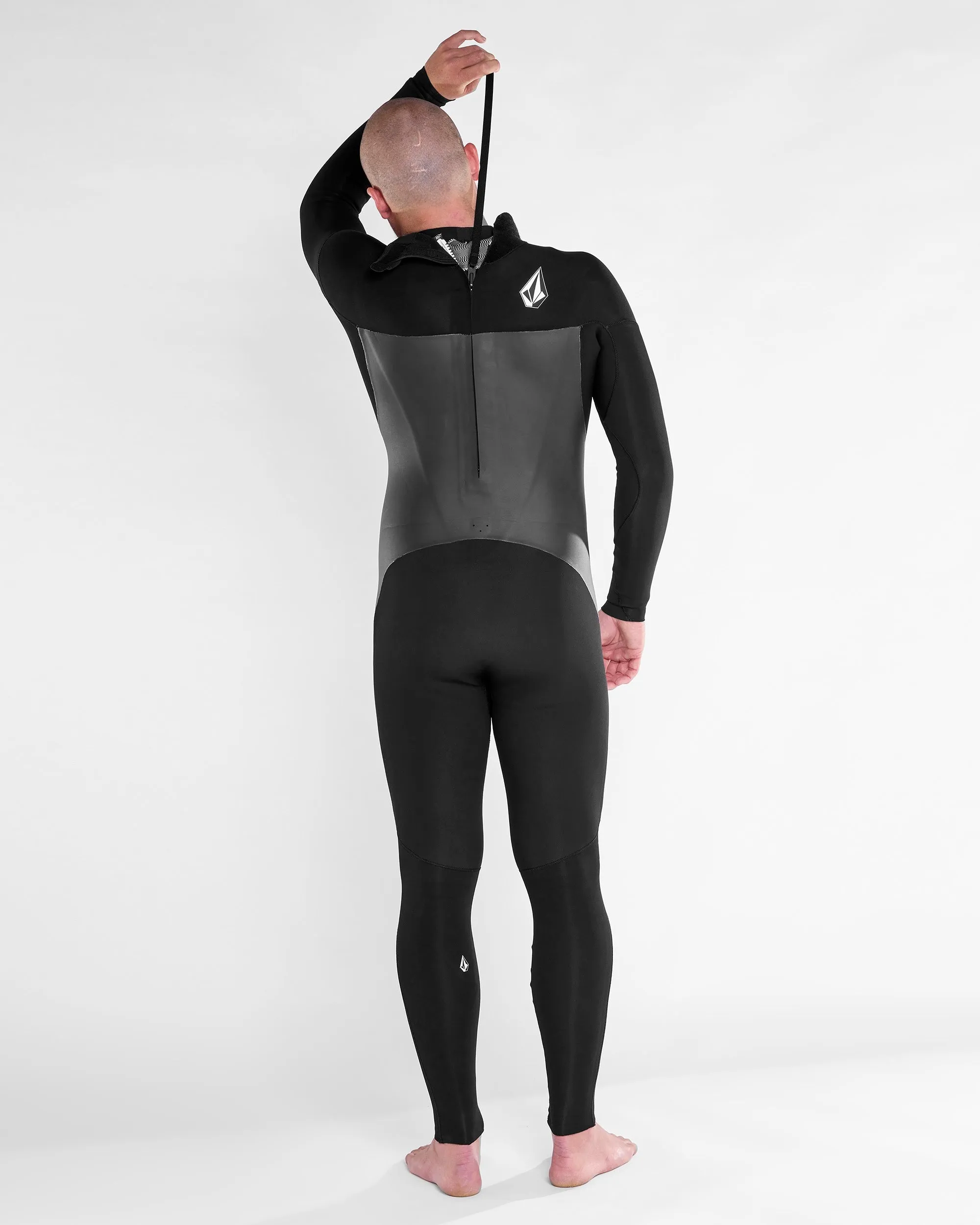 Mens Modulator 3/2mm Long Sleeve Back Zip Fullsuit - Black