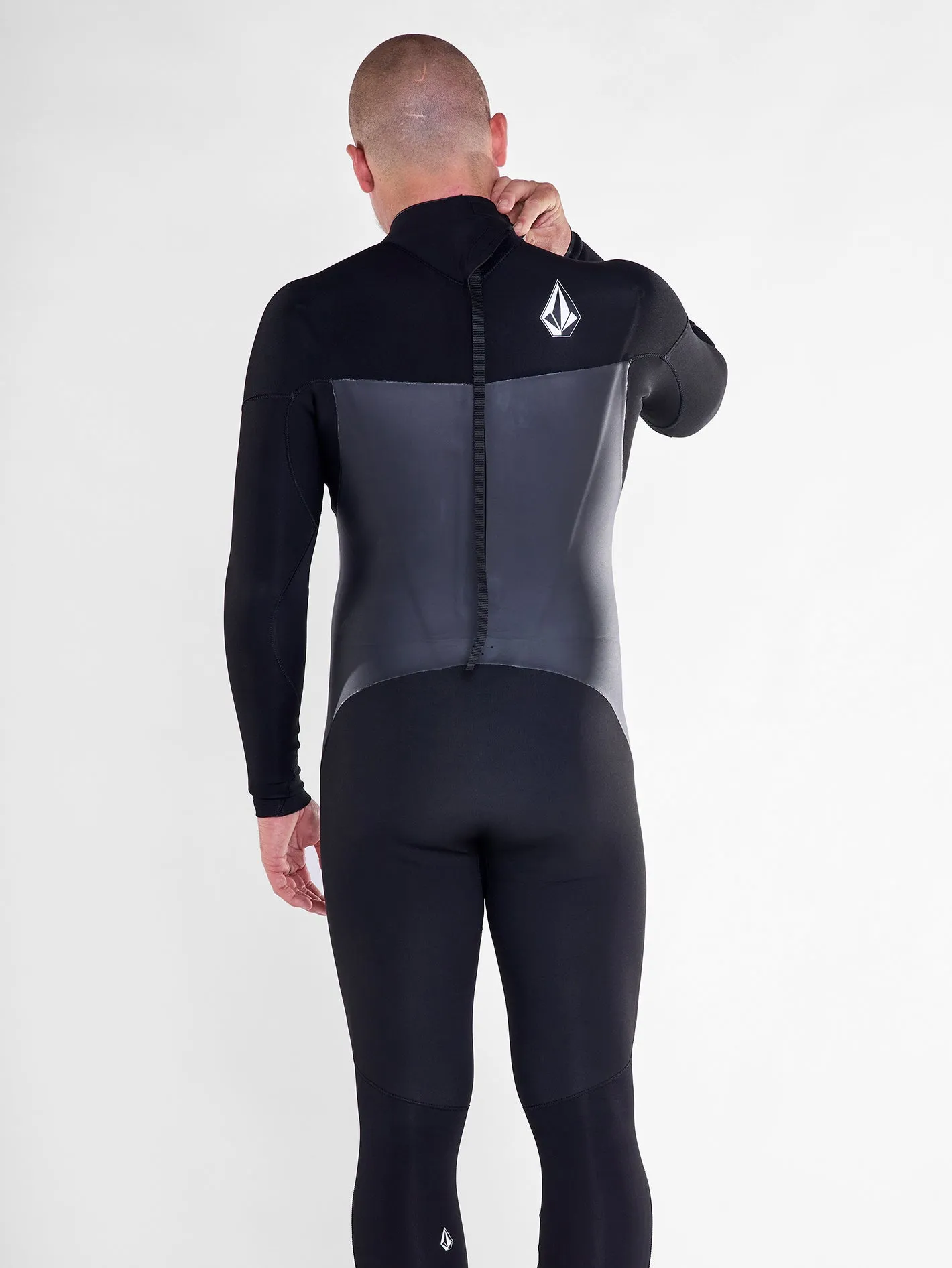 Mens Modulator 3/2mm Long Sleeve Back Zip Fullsuit - Black