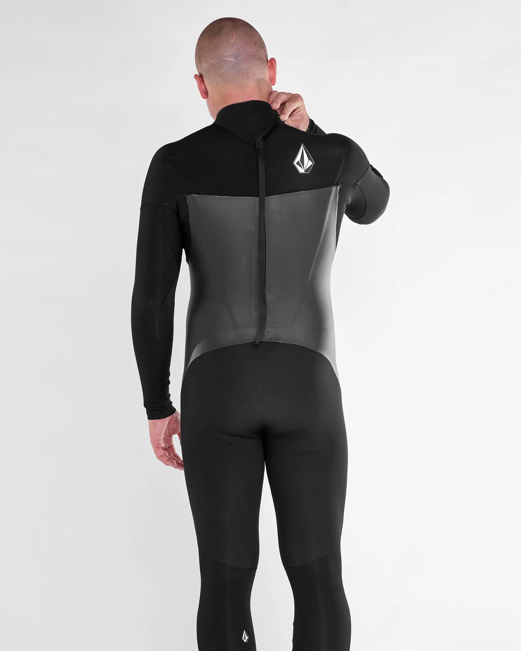 Mens Modulator 3/2mm Long Sleeve Back Zip Fullsuit - Black