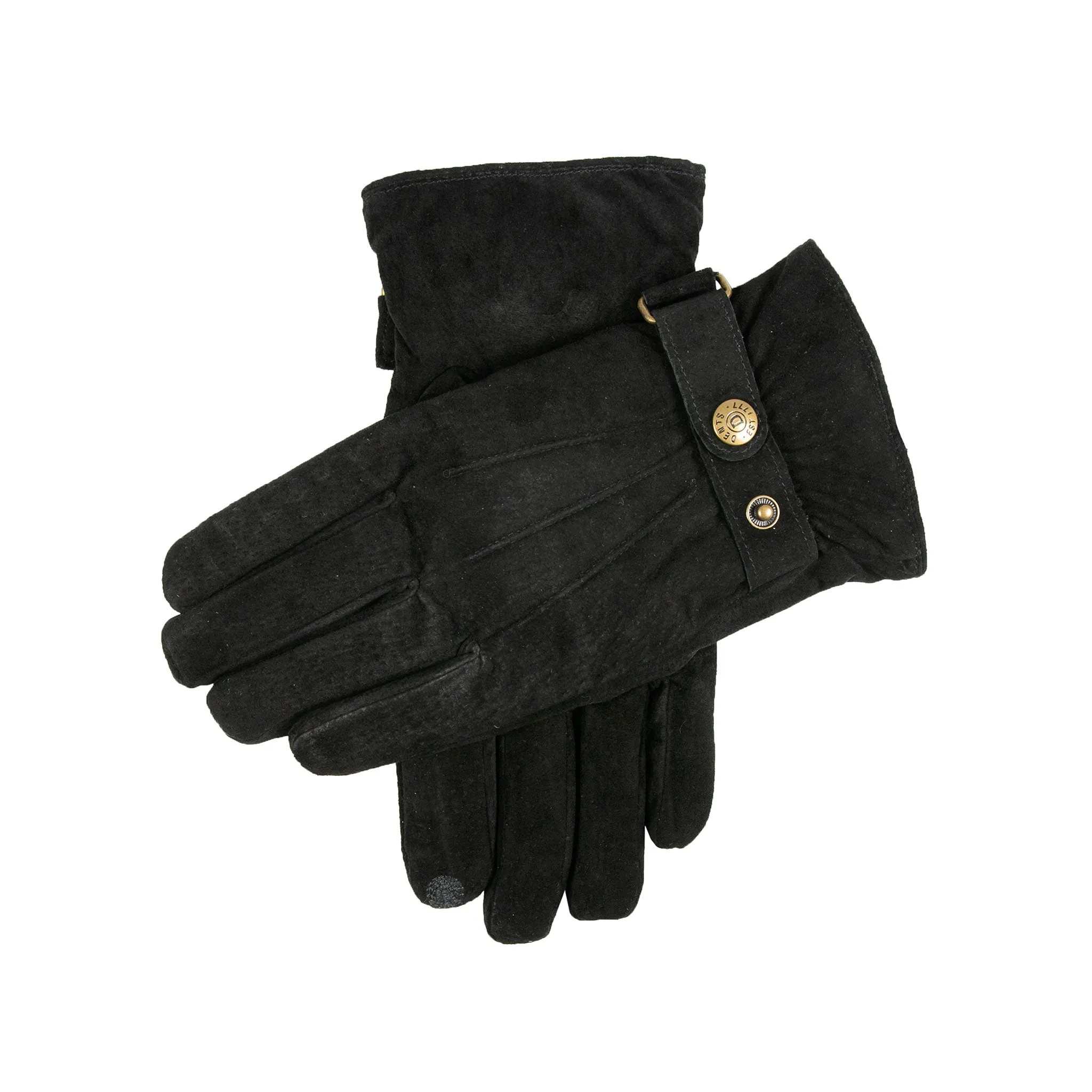 Men’s Touchscreen Water-Resistant Three-Point Fleece-Lined Suede Gloves