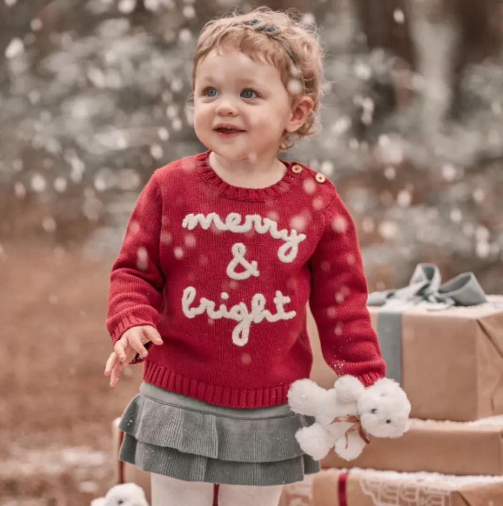 Merry & Bright Sweater, Skirt, & Hat Set