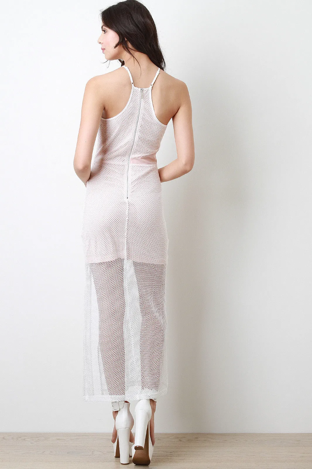 Mesh Knit Maxi Dress