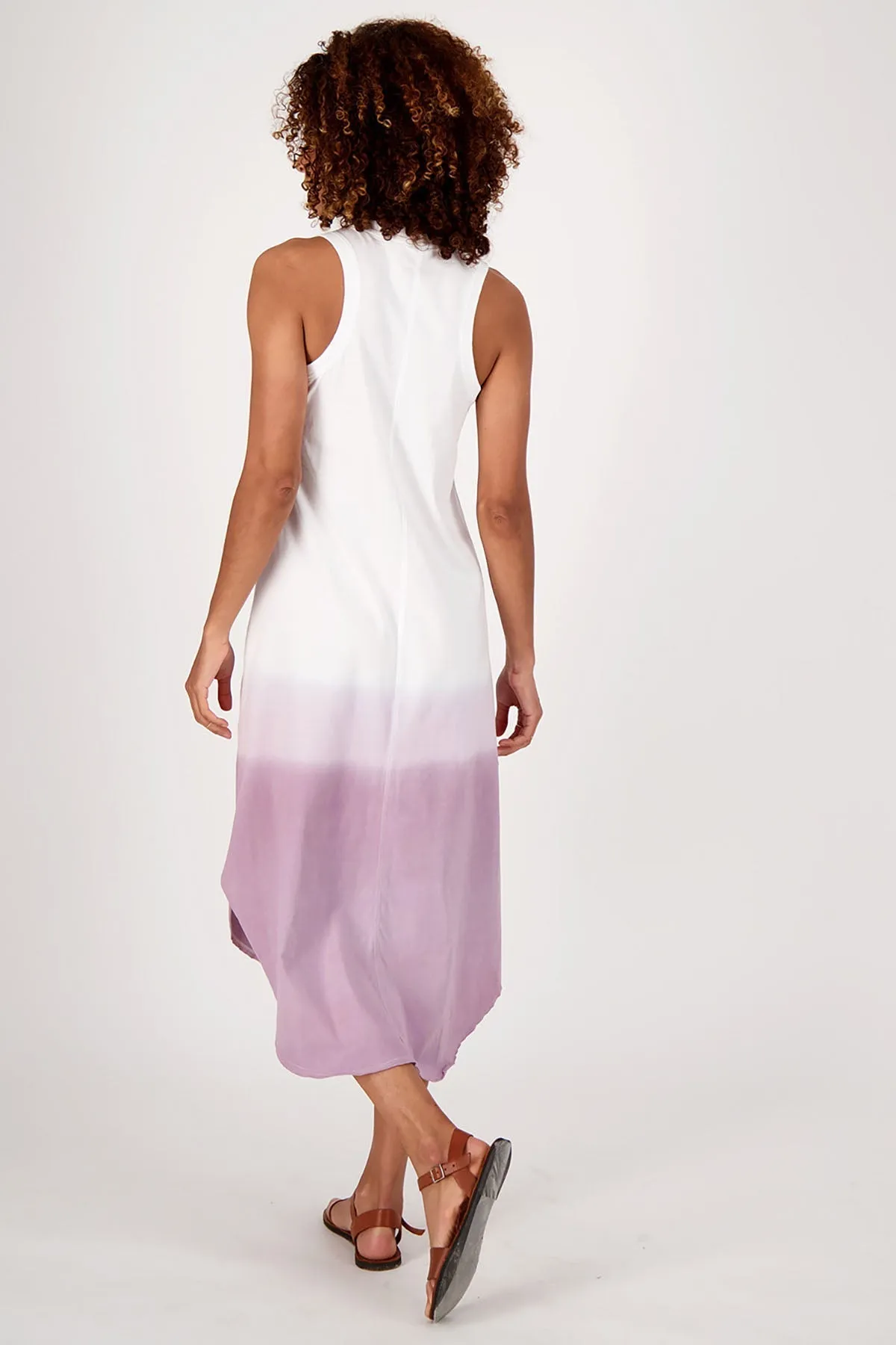 Midi Dress | Dip Dye Lilac Summer Dress