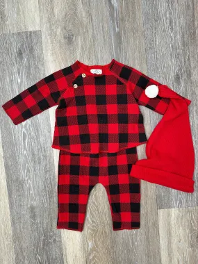 MUD Buffalo Plaid 2-Piece Set with Santa Hat