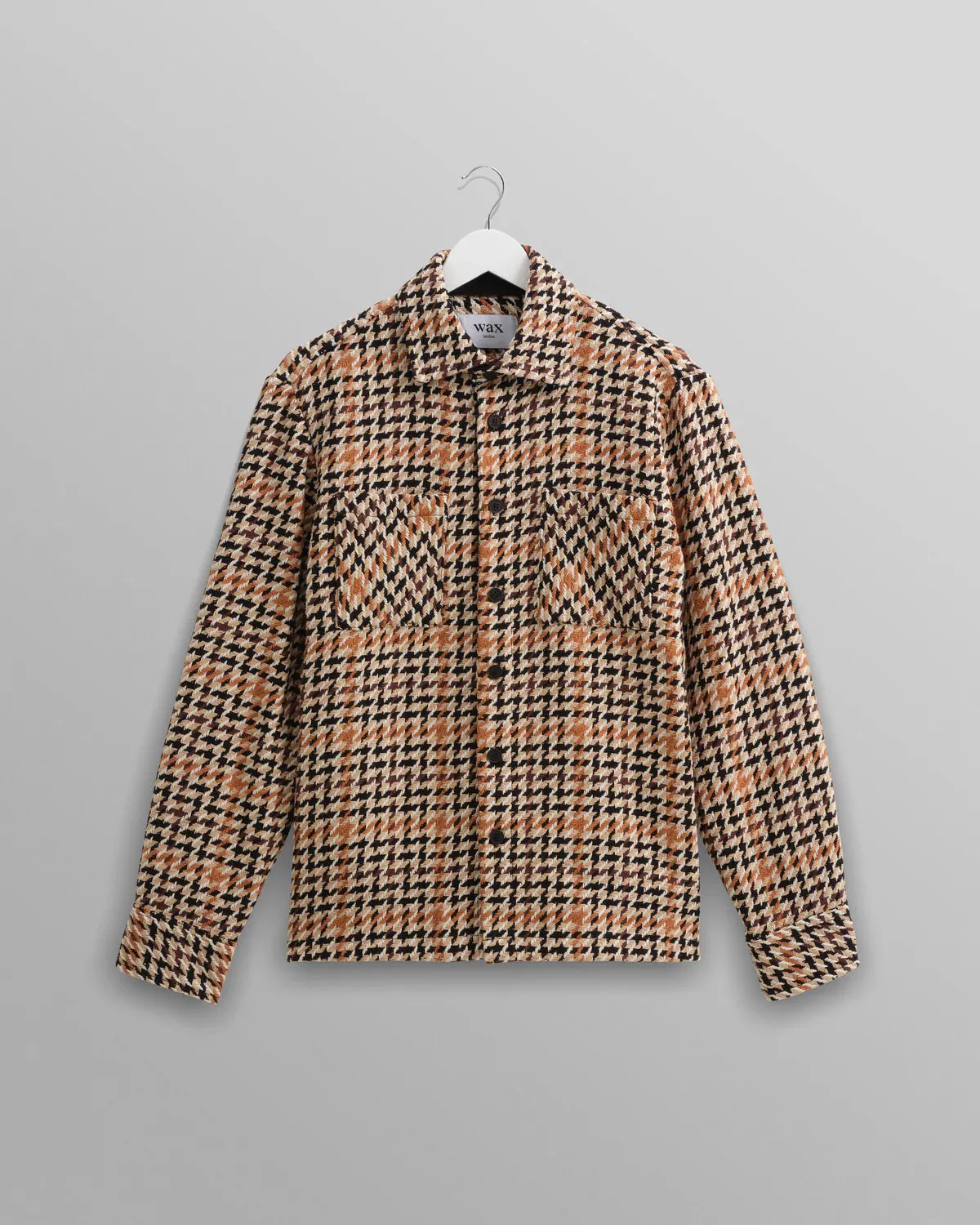 Natural Houndstooth Weave Whiting Overshirt