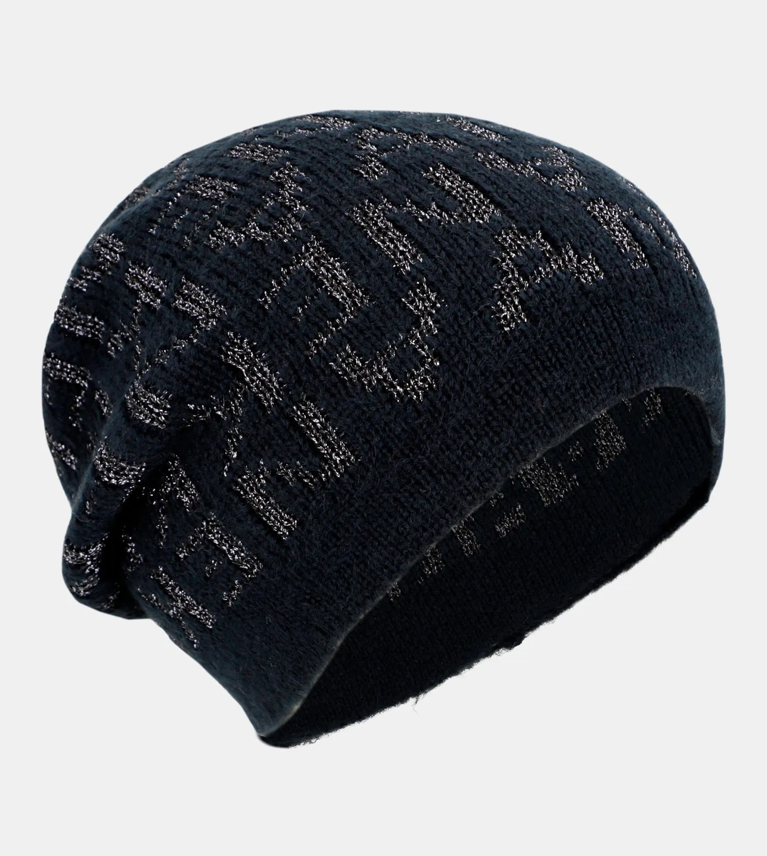 Navy Blue Contemporary Knit Hat