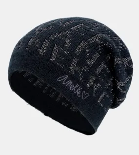 Navy Blue Contemporary Knit Hat