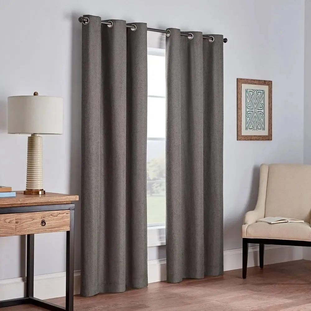 New - 1pc 42"x108" Blackout Windsor Window Curtain Panel Smoke - Eclipse