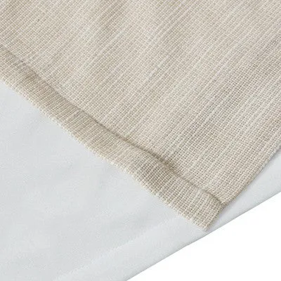 New - 95"x50" Bayer Faux Linen Panel with Fleece Lining Natural