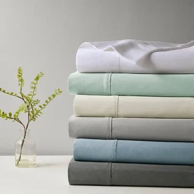 New - California King 1000 Thread Count Cotton Blend Solid Sheet Set Gray - Beautyrest