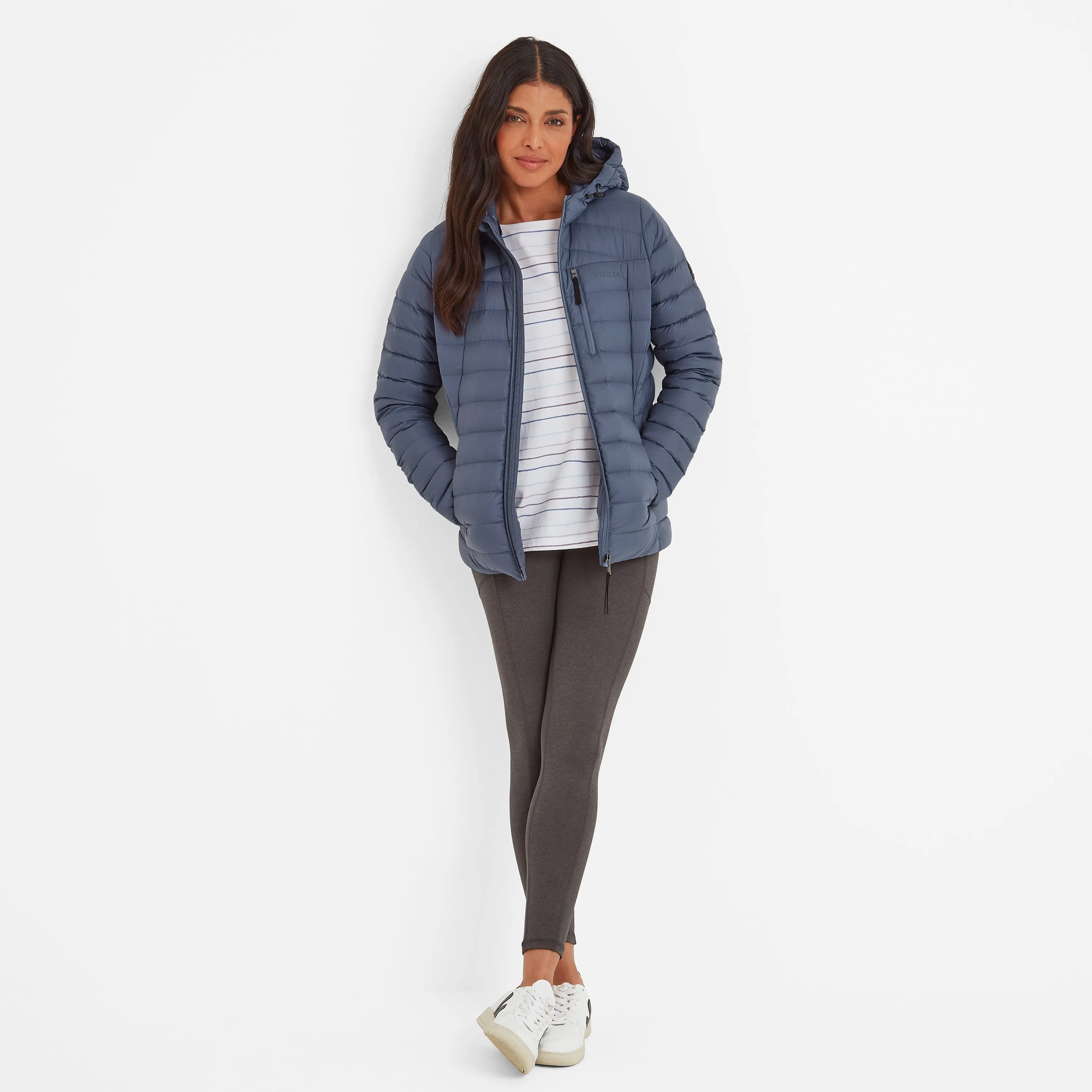 North RDS Womens Hooded Jacket - Blue Stone