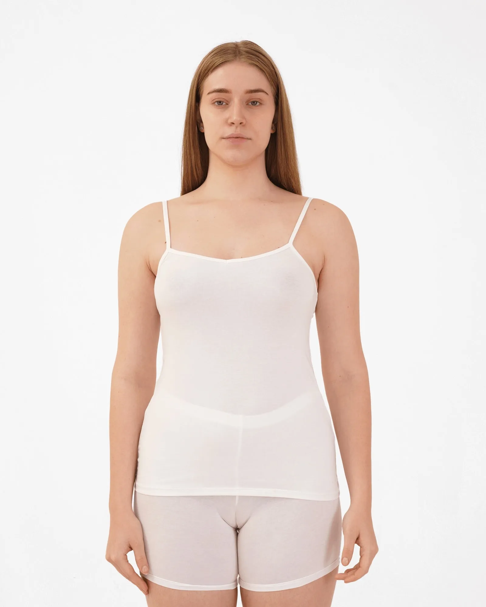 Organic Cotton Camisole- (Pack of 2), White