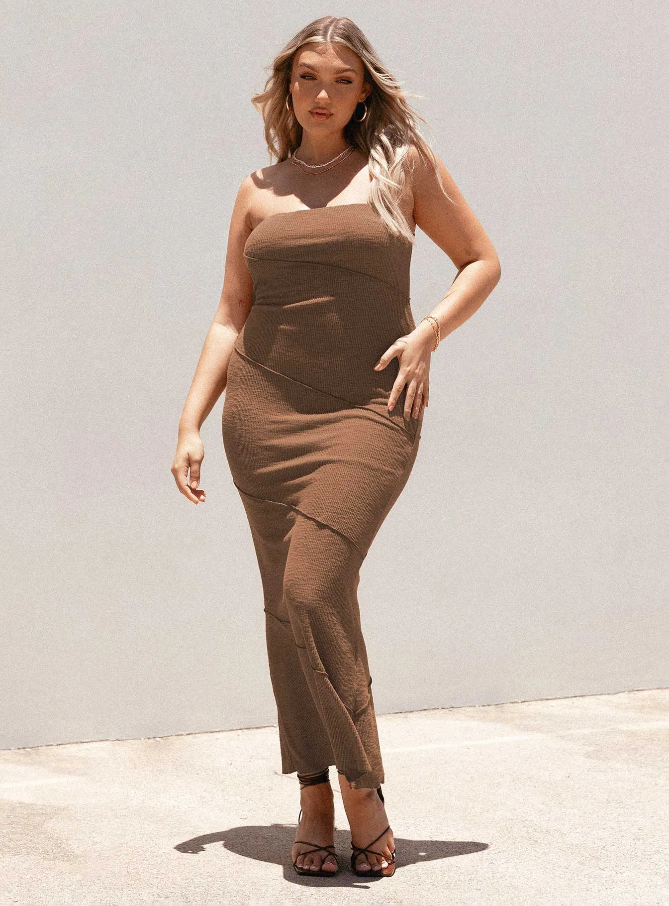 Oscar Midi Dress Brown