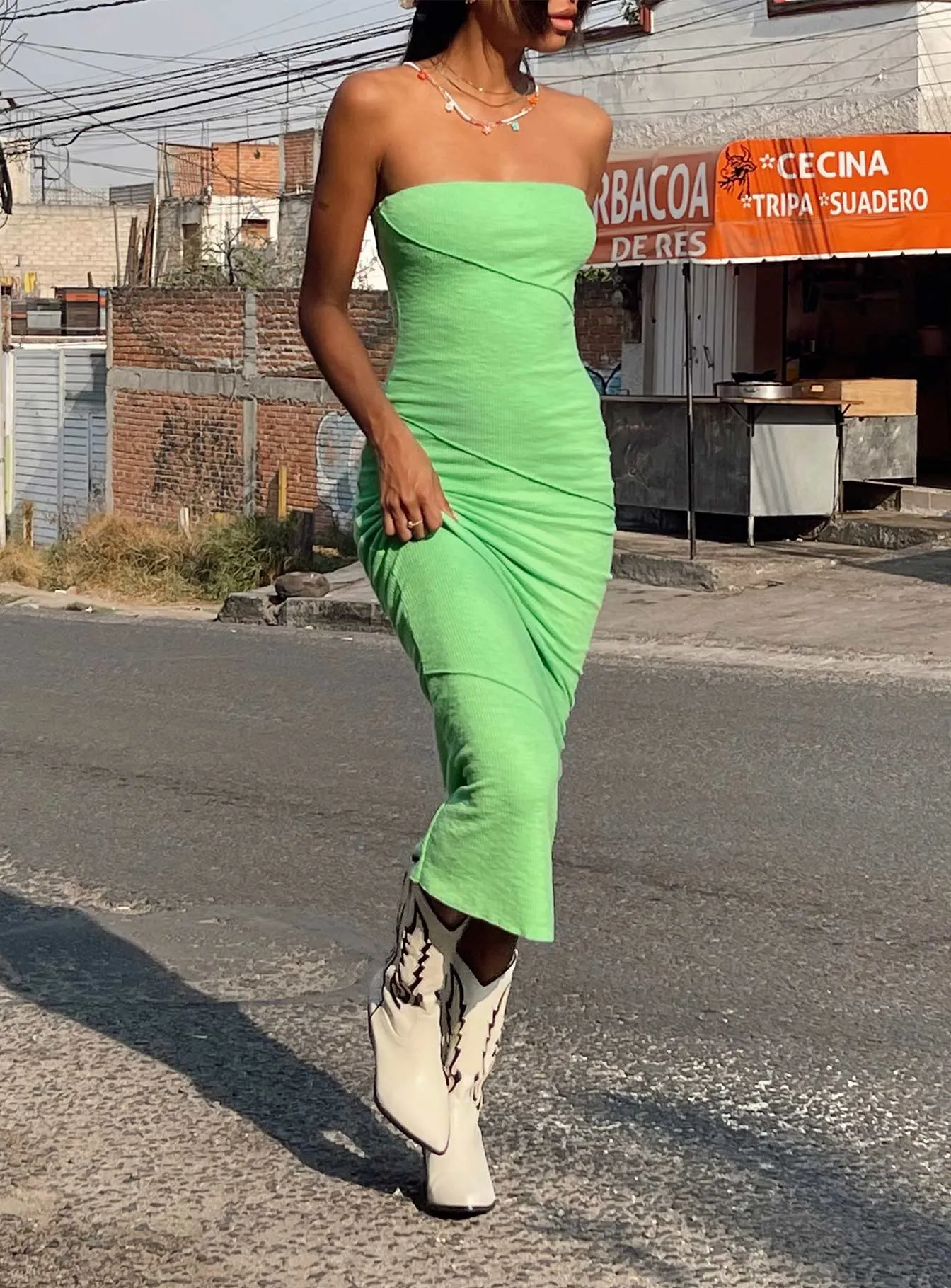 Oscar Midi Dress Green