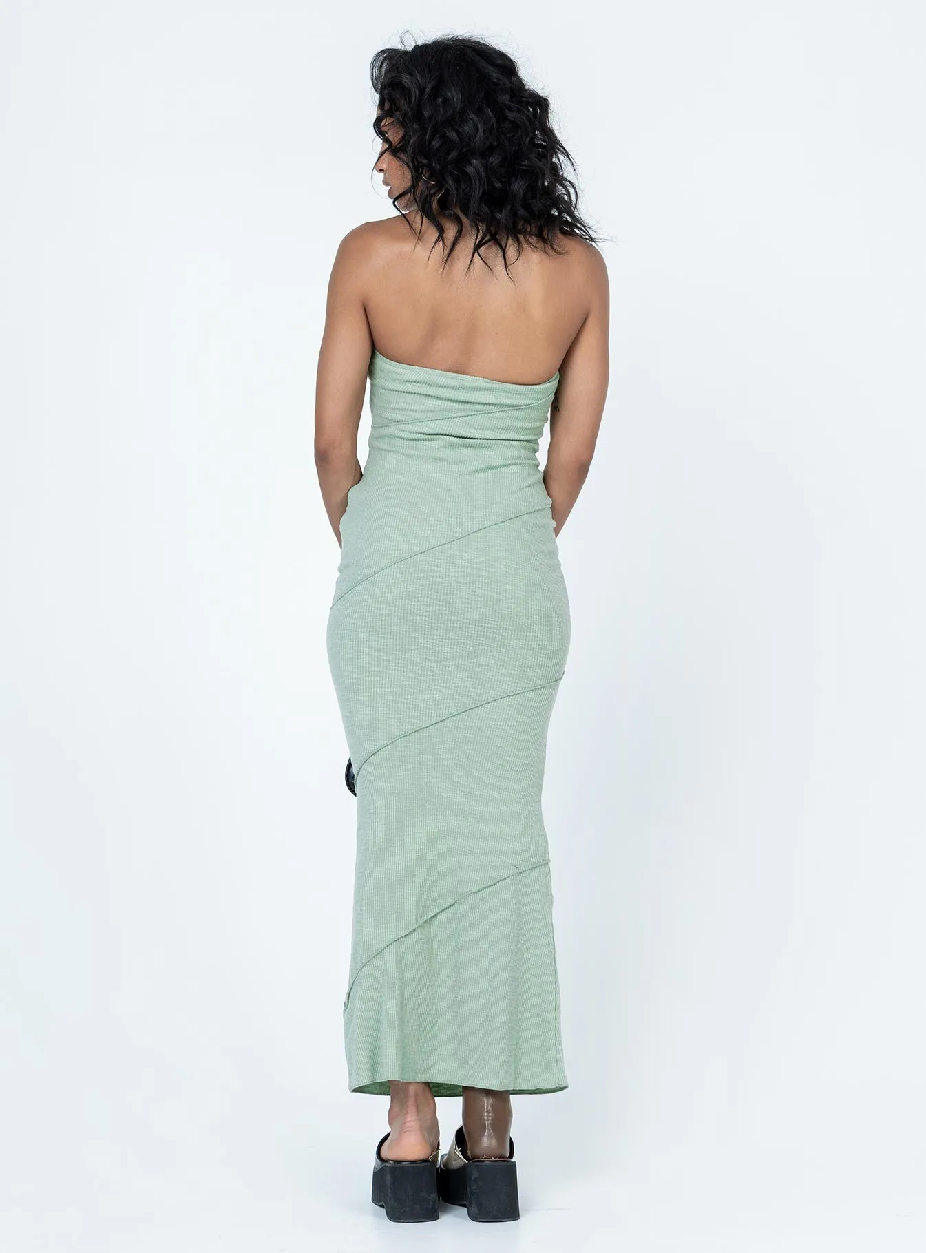 Oscar Midi Dress Sage Green