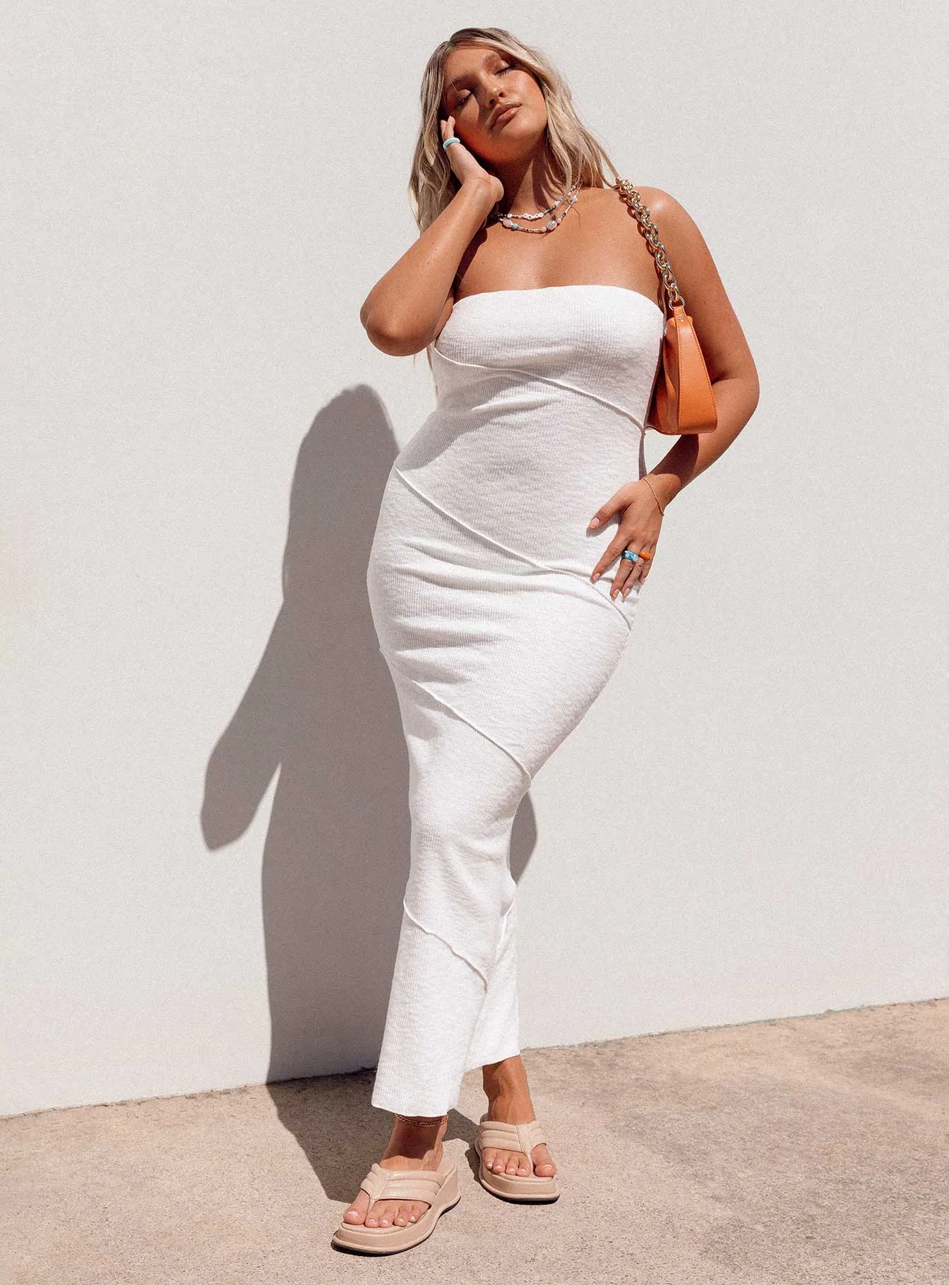 Oscar Midi Dress White