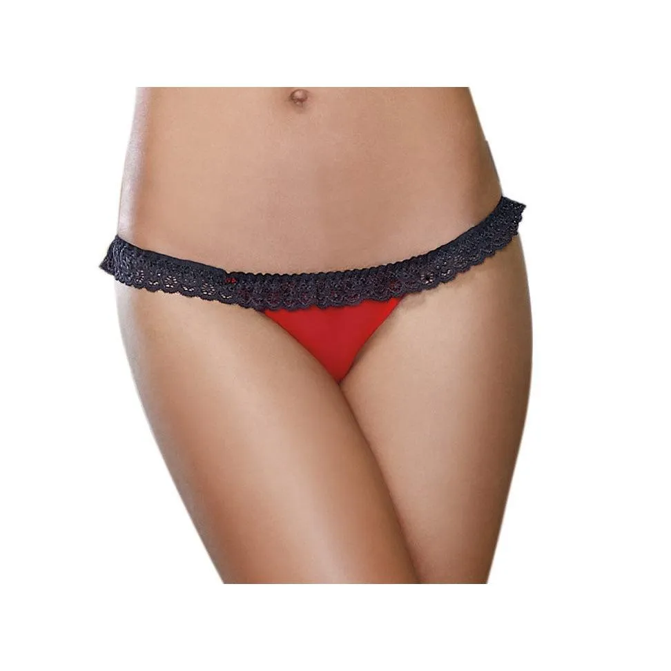 Panty - Medium - Red/ Black